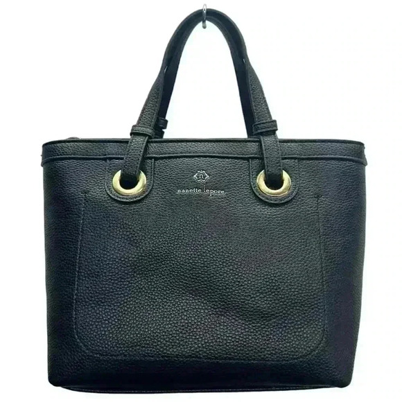 Nanette Lapore Black Leather Pebble Bag Purse Crossbody - Picture 1 of 9